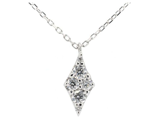Autre Marque Ponte Vecchio Au750 Diamant-Halskette Silber