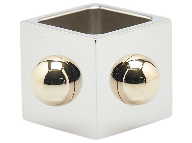 Hermès Hermes Collier de Chien Scarf Ring Silvery