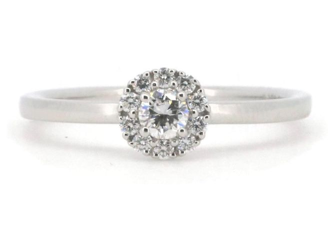 Autre Marque Anello in diamante PT950 GSTV Argento