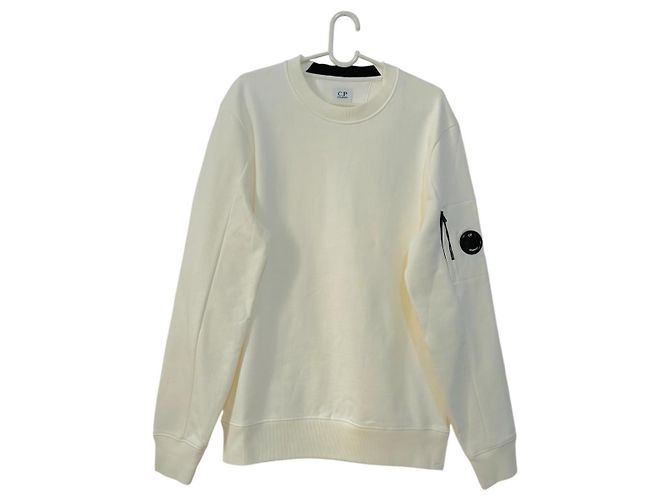 CP Company Diagonal Raised Fleece Sweatshirt Weiß