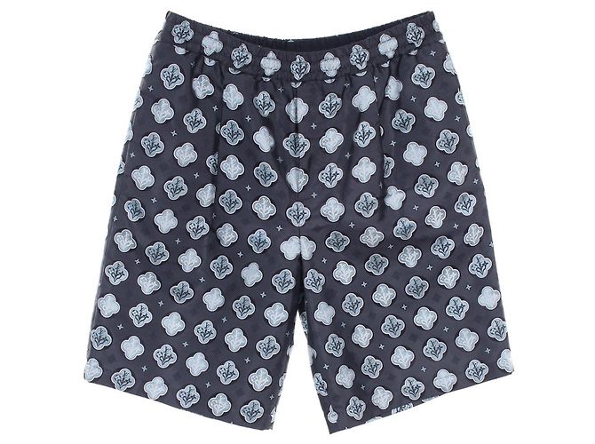 Pantaloni corti da pigiama in seta Louis Vuitton Multicolore Grigio