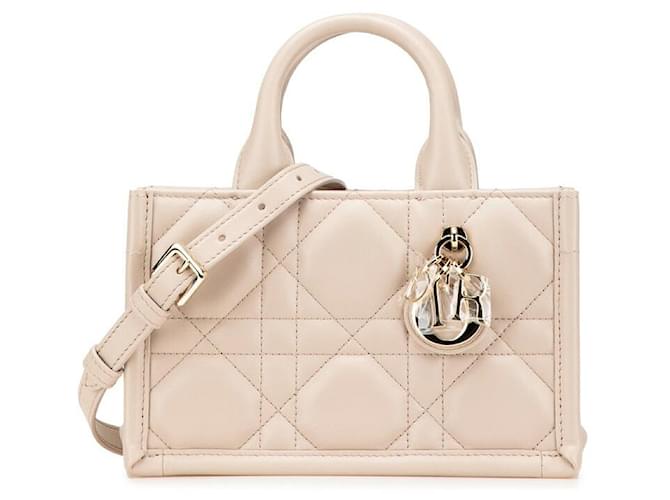 Dior Macro Cannage Leather 2way Bag Beige  ref.2455160