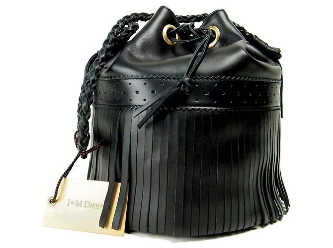 Autre Marque Bolsa de mão em couro de bezerro J&M Davidson Carnival Preto