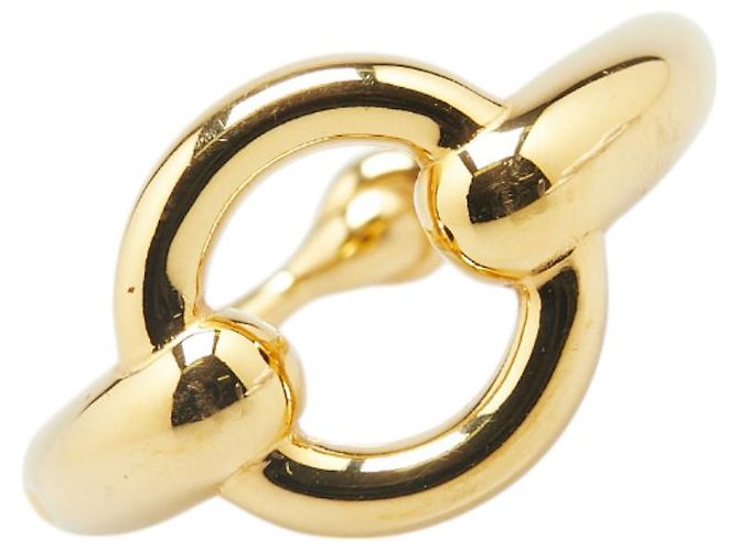 Hermès Hermes Mors Scarf Ring Accessory Golden Metal