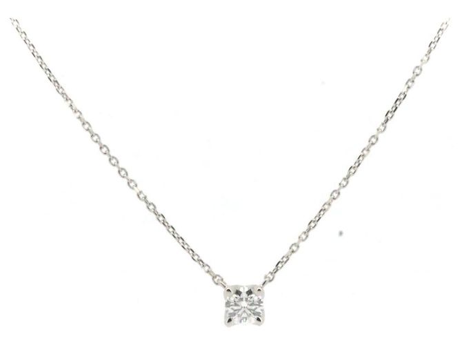 Autre Marque Canal 4℃ PT850 Diamant-Halskette Silber