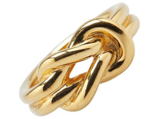 Hermès Hermes Attelage Scarf Ring Golden Metal