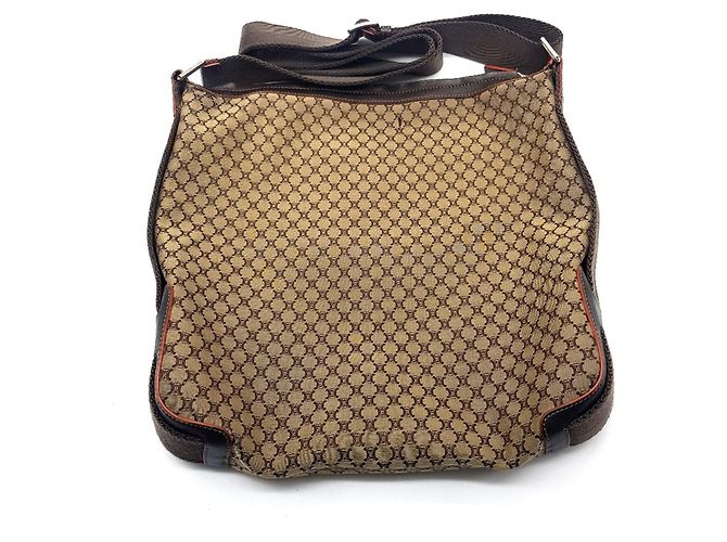 Céline Bolsa de Ombro Celine Macadam com Estampa Total Marrom