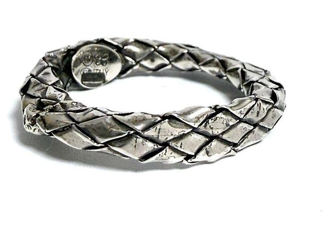 Vintage Silberring von Bottega Veneta