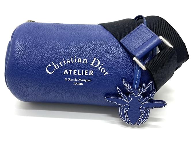 Christian Dior Dior Atelier Roller Bag Blue Leather  ref.2456402