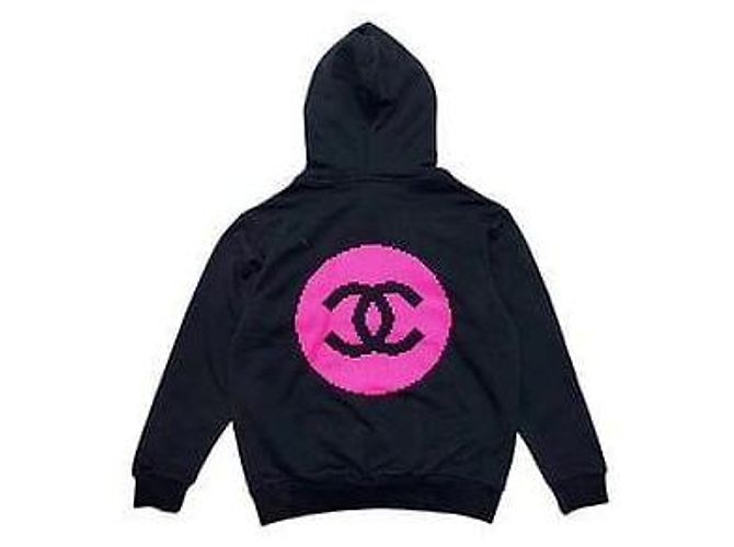 Sudadera Chanel Coco Game Center tamaño M Negro Rosa