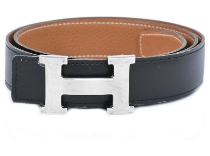 Hermès Constance Gürtel aus Leder Medium Schwarz