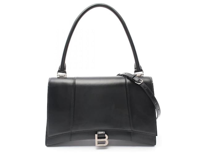 Balenciaga HOURGLASS Leather Handbag Black  ref.2456761