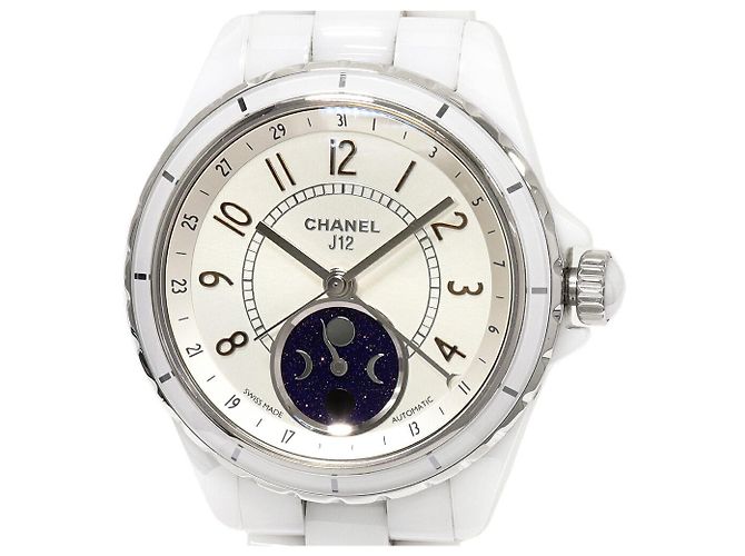 Reloj Chanel J12 esfera plateada H3404 Blanco