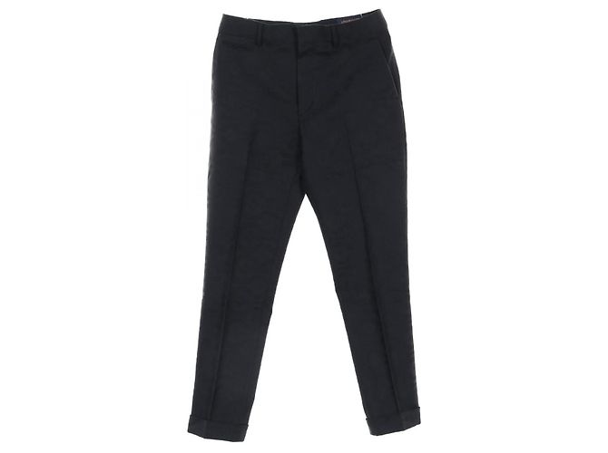 Pantalones de lana Monogram Wave Louis Vuitton Azul Azul marino