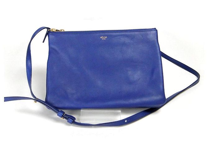 Céline Bolsa de Ombro Trio em Couro de Bezerro Celine Roxo