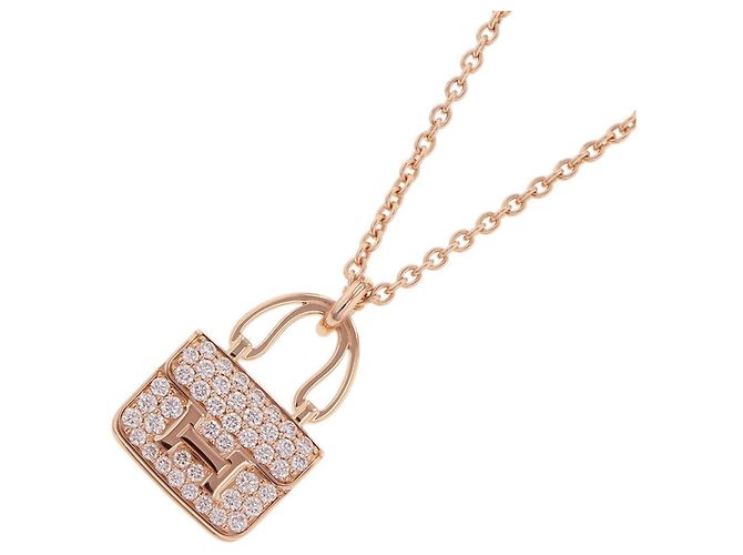 Collar Amulette Constance de Hermès Dorado Oro rosa