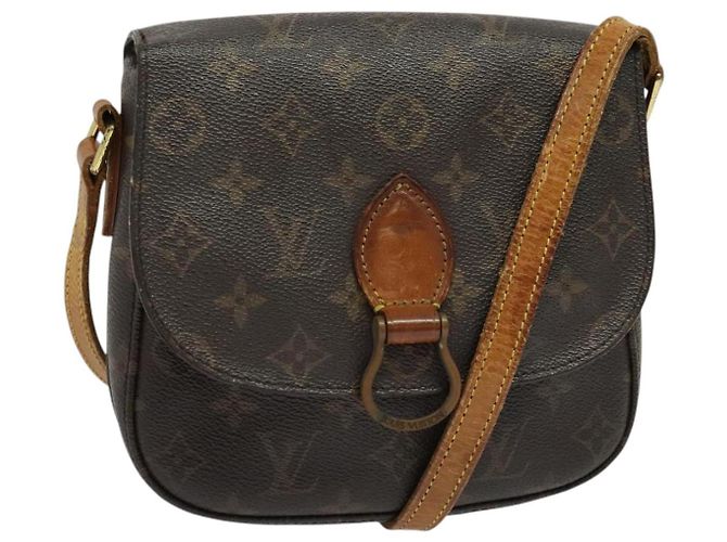LOUIS VUITTON Bolsa de Ombro Monogram Saint Cloud MM M51243 LV Auth hk2870 Monograma