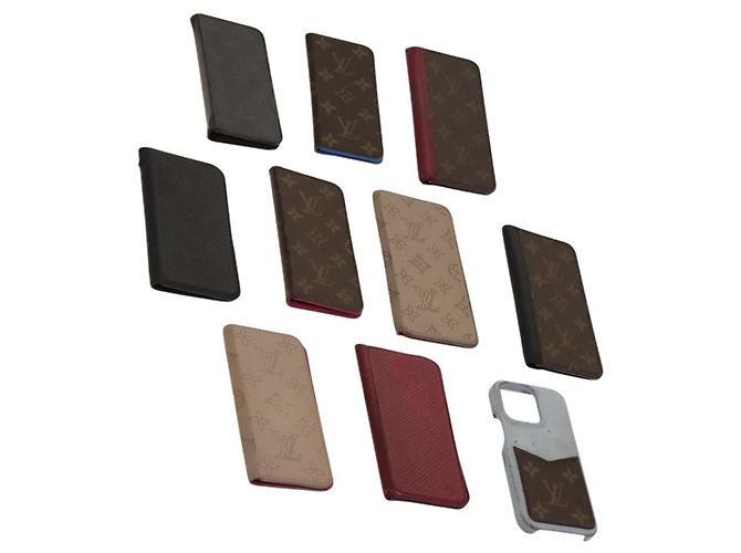 Capa para celular Monogram LOUIS VUITTON 10set LV Auth CB106 Monograma