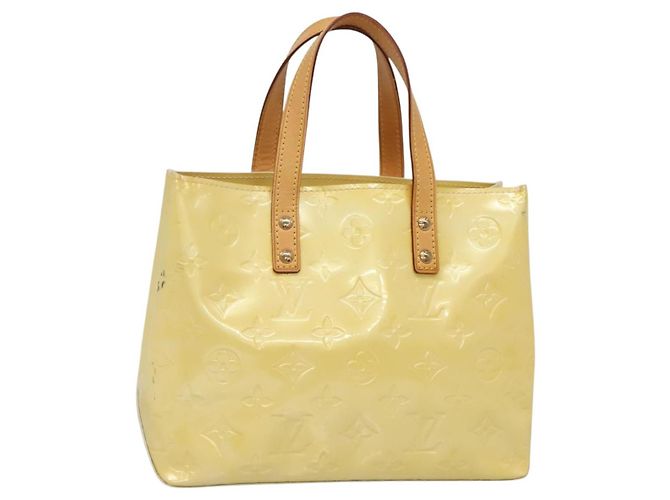 LOUIS VUITTON Handtasche Monogram Vernis Reade PM Perle M91336 LV Auth 140064