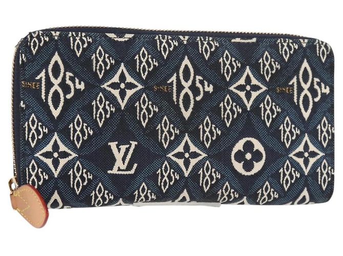 LOUIS VUITTON Monogram Jaguar Zippy Wallet Wallet Blue M80212 LV Auth 138933M
