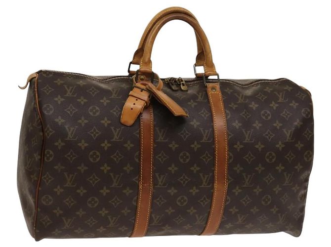 LOUIS VUITTON Sac Boston Monogram Keepall 50 M41426 LV Auth 138405 Monogramme