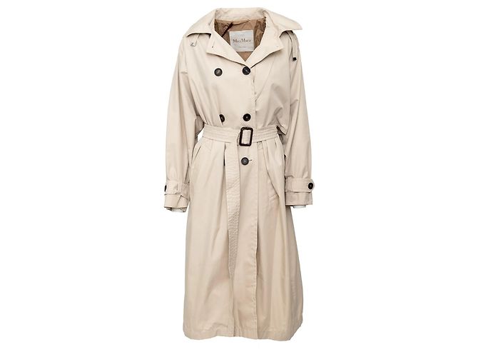 Trench Max Mara The Cube de algodão bege