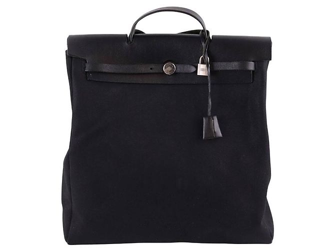 Hermès Borsa a mano Herbag nera Nero