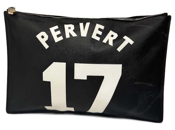 Givenchy Leder Clutch Schwarz Pervert 17