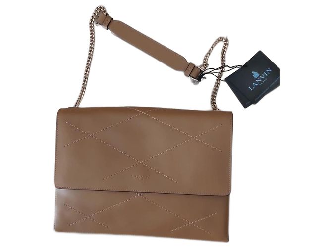 Lanvin Sugar Ledertasche Camel Kamel