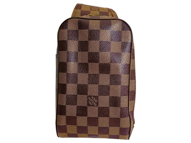 Bolso de cuerpo de lona Damier Geronimos de Louis Vuitton Damier ebene