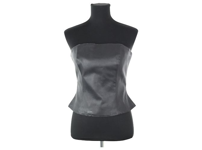 Jitrois Bustier in pelle nera