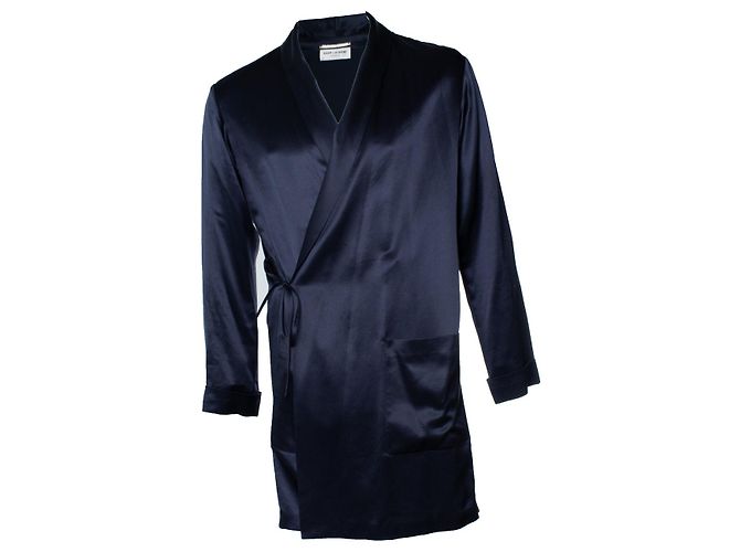 Saint Laurent, blauer Seidenkimono 2022
