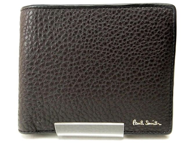 Paul Smith Leder Geldbörse im Querformat Schwarz