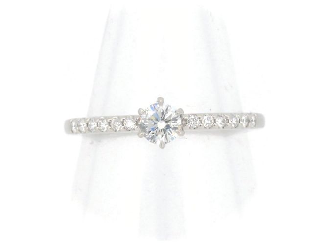 Autre Marque Royal Asscher PT950 Diamantring Silber
