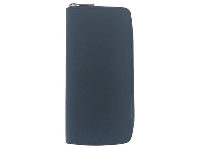 Louis Vuitton Taurillon Zippy Wallet Long Wallet M58865 Blue Navy blue  ref.2460585