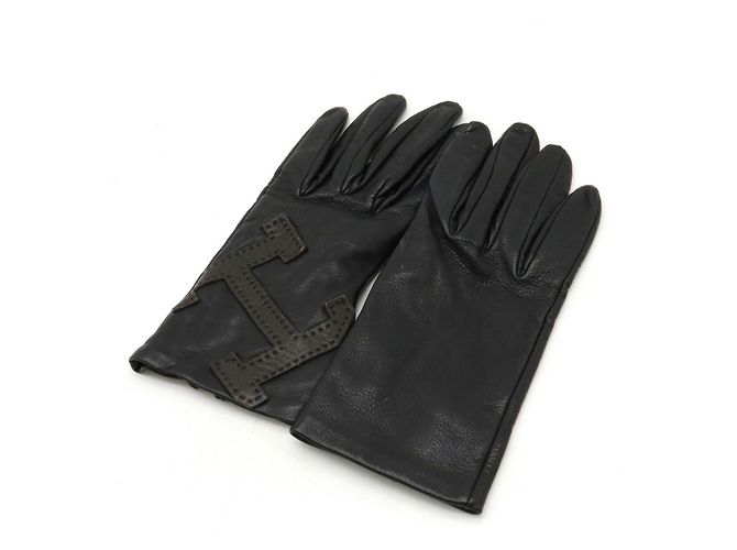 Luvas de couro Hermès Preto
