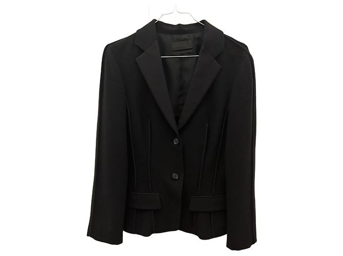 Autre Marque Narciso Rodriguez Black Wool Short Blazer