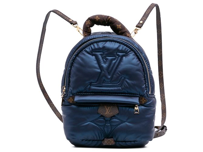 Coussin Cuscino Mini Palm Springs Monogram Econyl Blu Louis Vuitton Blu navy