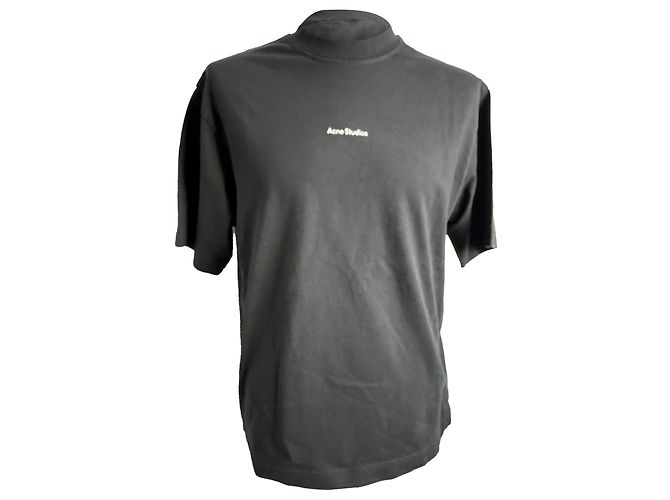T-shirt Logo Acne Studios en coton gris