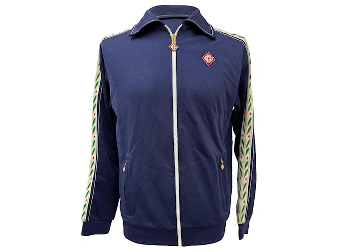 Autre Marque Casablanca Laurel Track Jacket in Navy Blue Cotton  ref.2461584