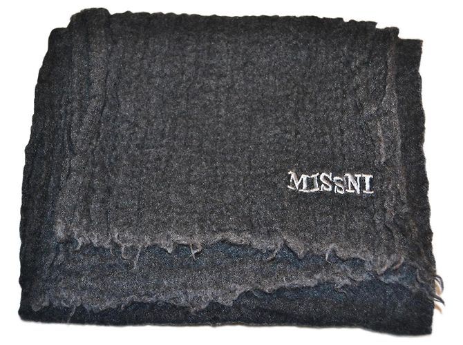 Missoni Schal aus schwarzer Wolle