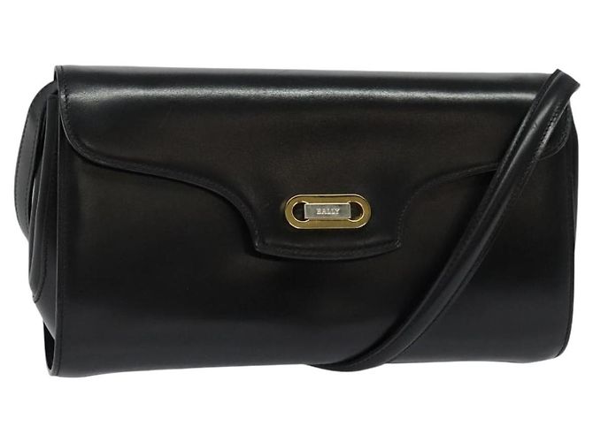 BALLY Borsa a Spalla in Pelle Nera e Oro Auth BA4529 Nero D'oro