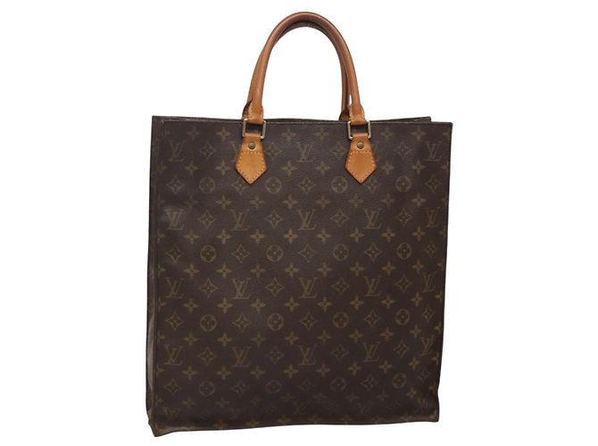 LOUIS VUITTON Bolsa Sac Plat Monogram M51140 LV Auth 140069 Monograma