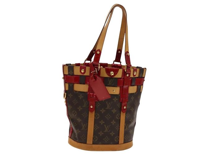 LOUIS VUITTON Monogram Ruby Neo Bucket Tote Tasche Rot M95613 LV Auth 139320 Monogramm