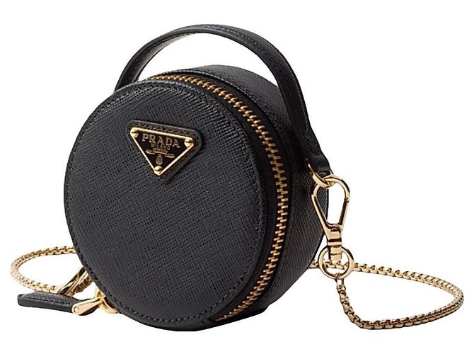 Prada Saffiano Leather Mini-Pouch Black