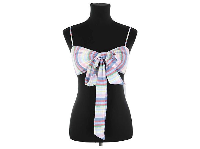 Zimmermann Top senza maniche in cotone multicolore