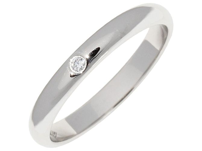 Cartier 1895 Ehering aus Pt950 mit Diamant, Größe 49 Silber