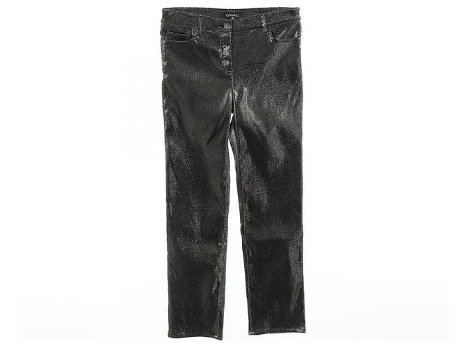 Calça de algodão nylon Chanel P59966V36929 Verde