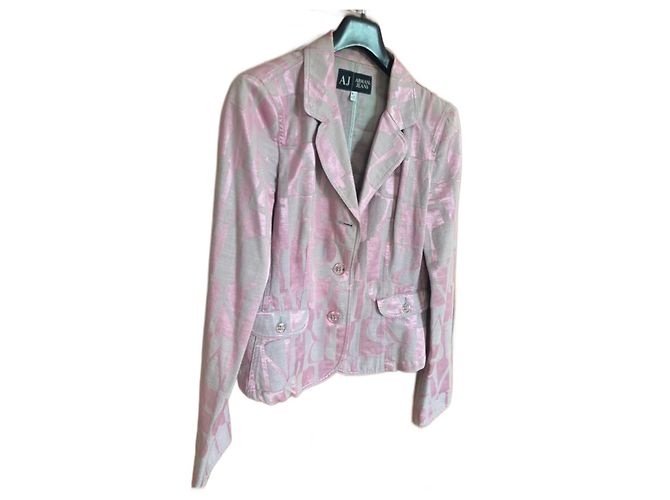 Armani Jeans Blazer Rosa Synthetik Pink