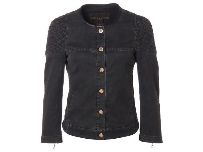 Chaqueta Louis Vuitton de algodón con bordado Monogram Gris antracita